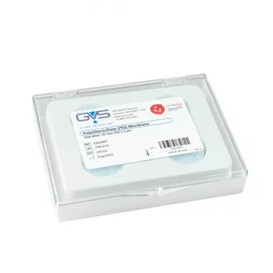 PES Membrane Filter Discs, 0.45um, 47mm, Hydrophilic, Nonsterile, 100/Pk